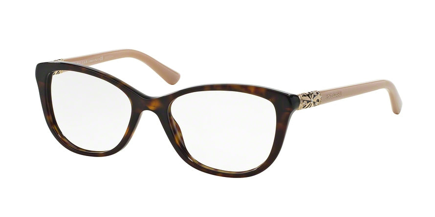 Bvlgari BV4092B Oval Eyeglasses  5374-DARK HAVANA 52-17-140 - Color Map havana