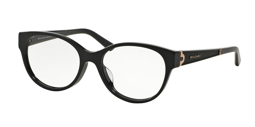 Bvlgari BV4106BQ Square Eyeglasses  501-BLACK 52-17-140 - Color Map black