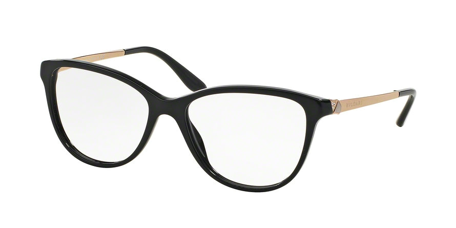 Bvlgari BV4108B Square Eyeglasses  501-BLACK 53-16-140 - Color Map black