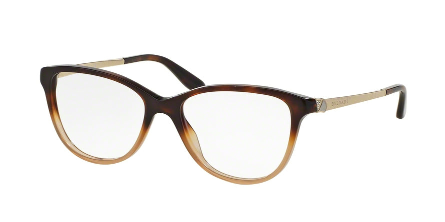 Bvlgari BV4108B Square Eyeglasses  5362-HAVANA GRADIENT BROWN 53-16-140 - Color Map havana