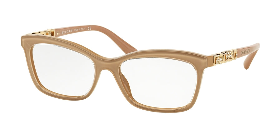 Bvlgari BV4116B Butterfly Eyeglasses  5382-TOP CRYSTAL ON TURTLEDOVE 54-16-140 - Color Map light brown