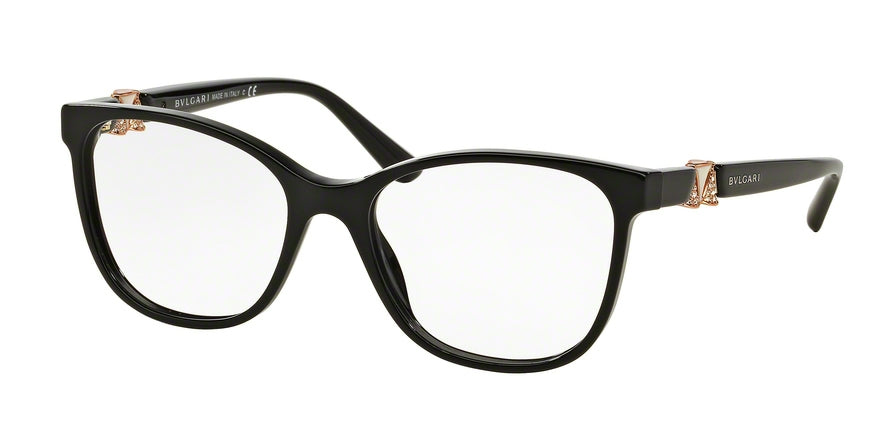 Bvlgari BV4118B Square Eyeglasses  501-BLACK 54-17-140 - Color Map black