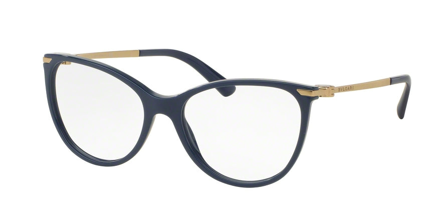 Bvlgari BV4121F Cat Eye Eyeglasses  5388-DARK BLUE 55-17-140 - Color Map blue