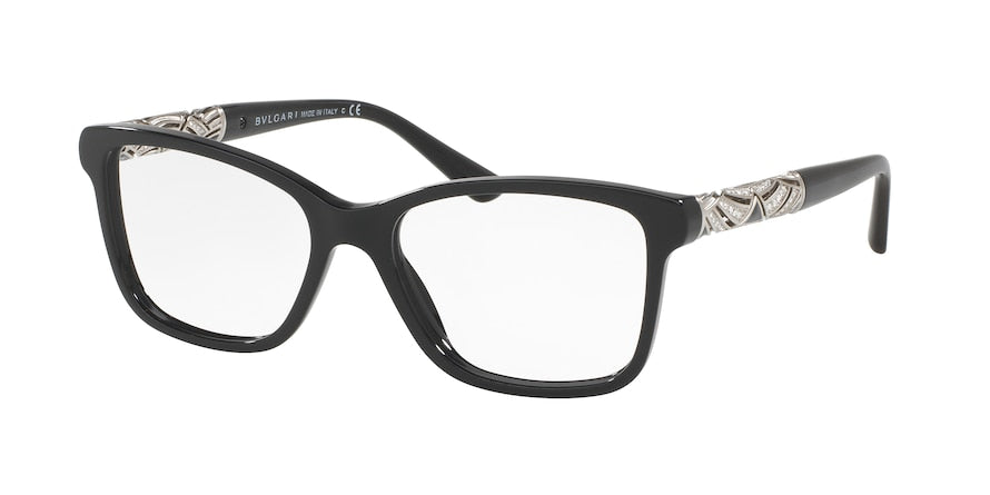 Bvlgari BV4125B Square Eyeglasses  501-BLACK 54-17-140 - Color Map black