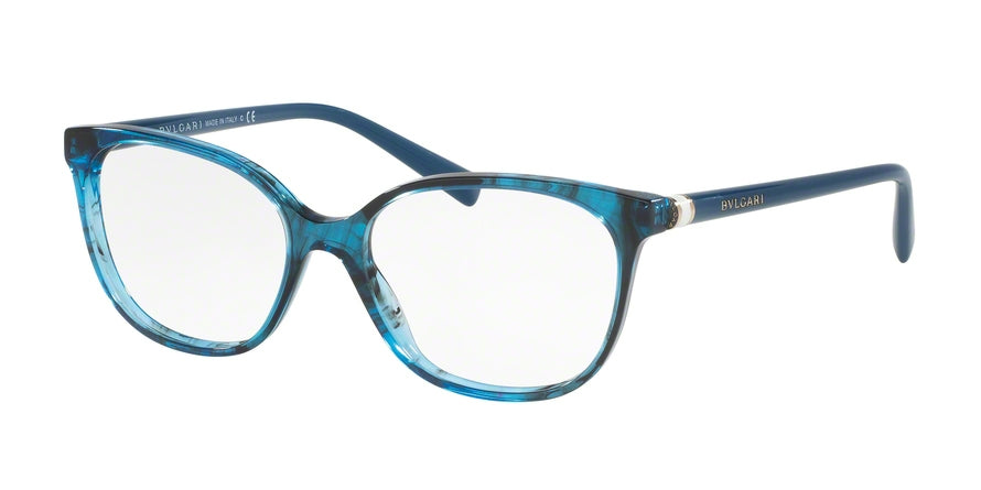 Bvlgari BV4129F Square Eyeglasses  5396-VARIEGATED BLUE 54-16-140 - Color Map blue