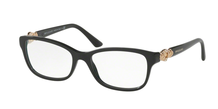 Bvlgari BV4131BF Rectangle Eyeglasses  501-BLACK 54-17-140 - Color Map black