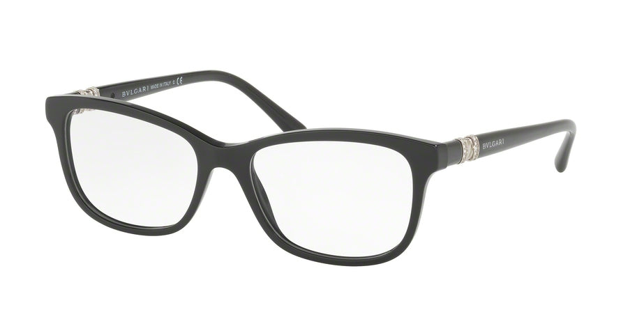 Bvlgari BV4133BF Rectangle Eyeglasses  501-BLACK 54-17-145 - Color Map black