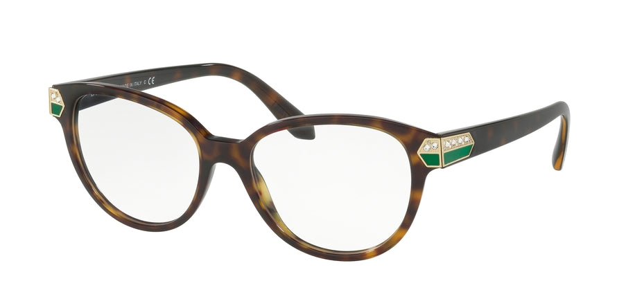 Bvlgari BV4136BF Phantos Eyeglasses  504-DARK HAVANA 54-17-145 - Color Map havana