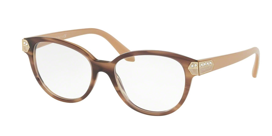 Bvlgari BV4136BF Phantos Eyeglasses  5240-STRIPED BROWN 54-17-145 - Color Map brown