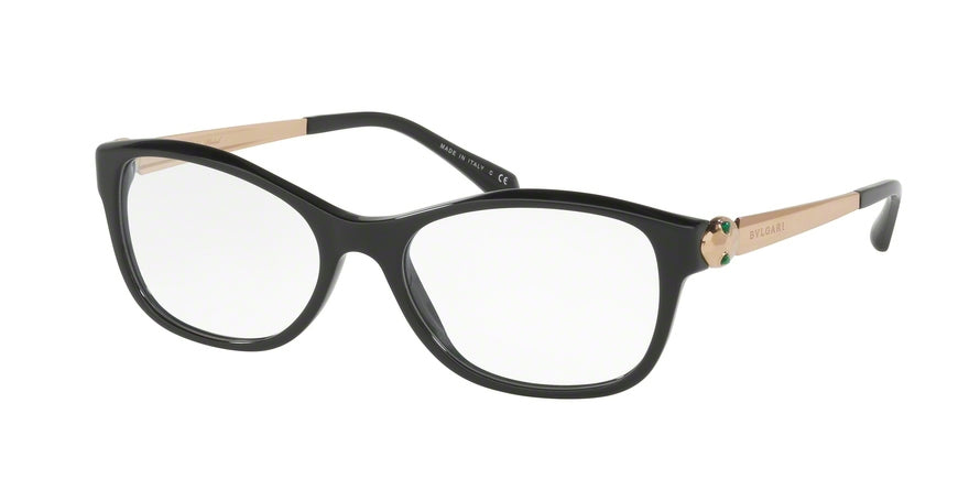 Bvlgari BV4138KB Oval Eyeglasses  5195-BLACK 54-17-140 - Color Map black