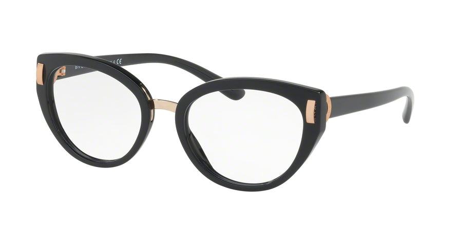 Bvlgari BV4139F Oval Eyeglasses  501-BLACK 54-19-140 - Color Map black