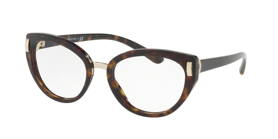 Bvlgari BV4139F Oval Eyeglasses  504-DARK HAVANA 54-19-140 - Color Map havana