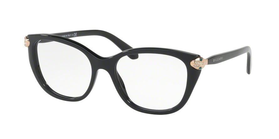 Bvlgari BV4140B Square Eyeglasses  501-BLACK 54-17-145 - Color Map black