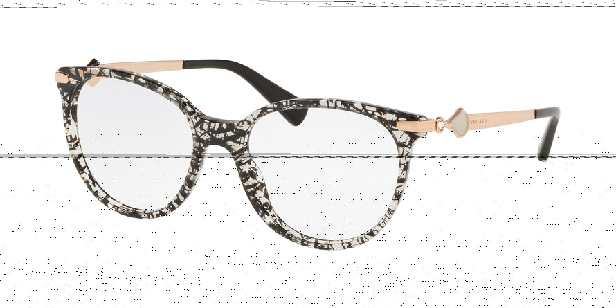 Bvlgari BV4143B Oval Eyeglasses  5376-BLACK SAN PIETRINO 53-17-135 - Color Map black