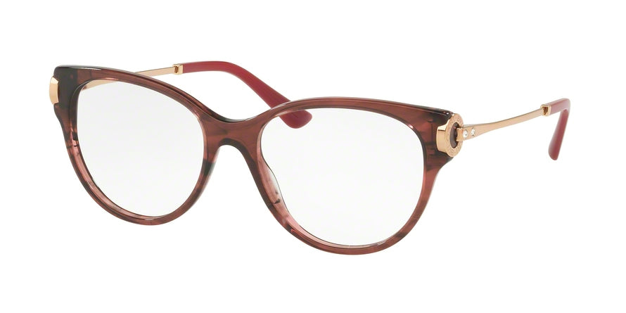 Bvlgari BV4144B Oval Eyeglasses  5397-RED/VARIEGATED VIOLET 52-17-140 - Color Map purple/reddish