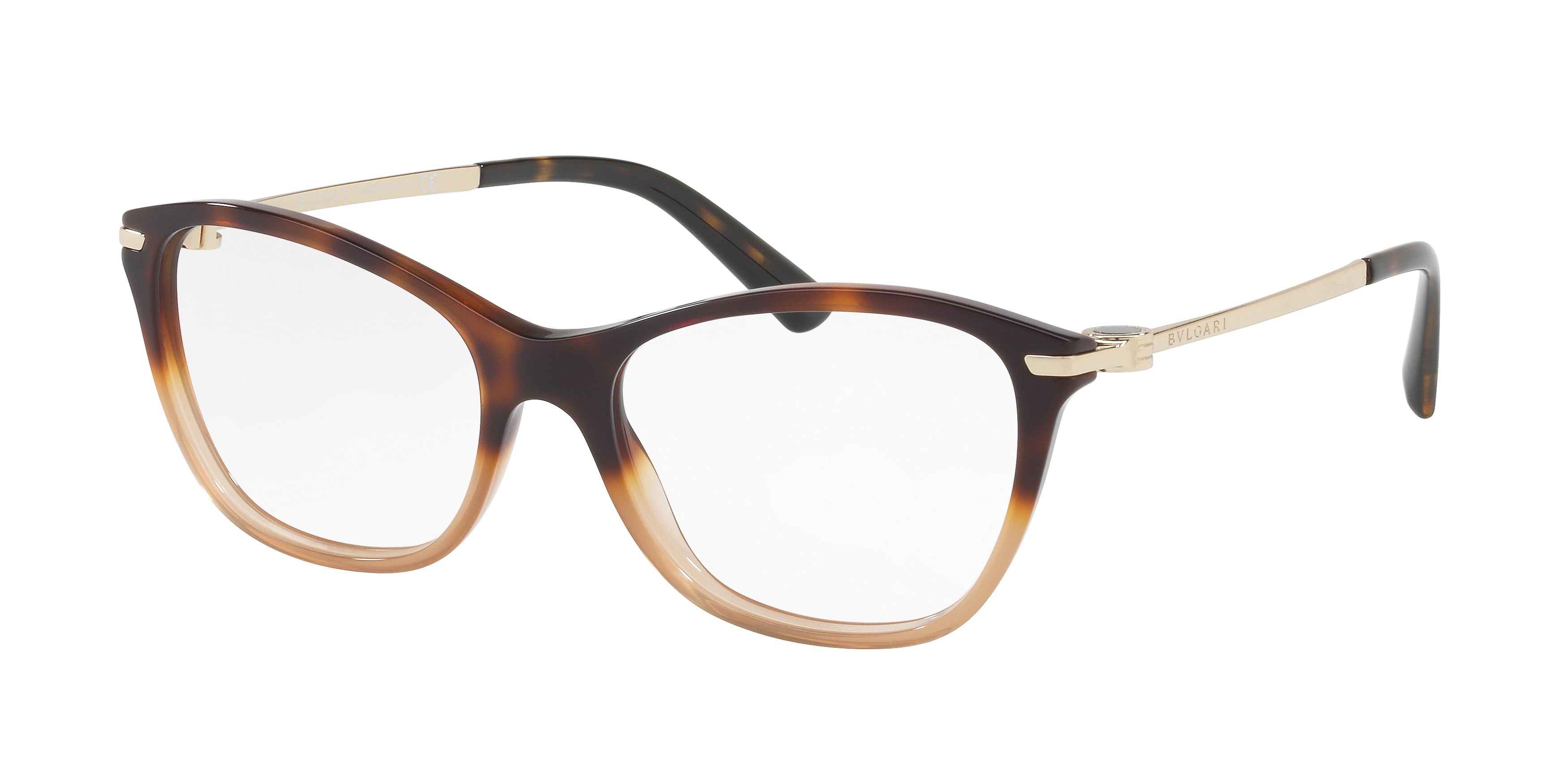 Bvlgari BV4147 Rectangle Eyeglasses  5362-Havana Gradient Brown 54-140-17 - Color Map Brown