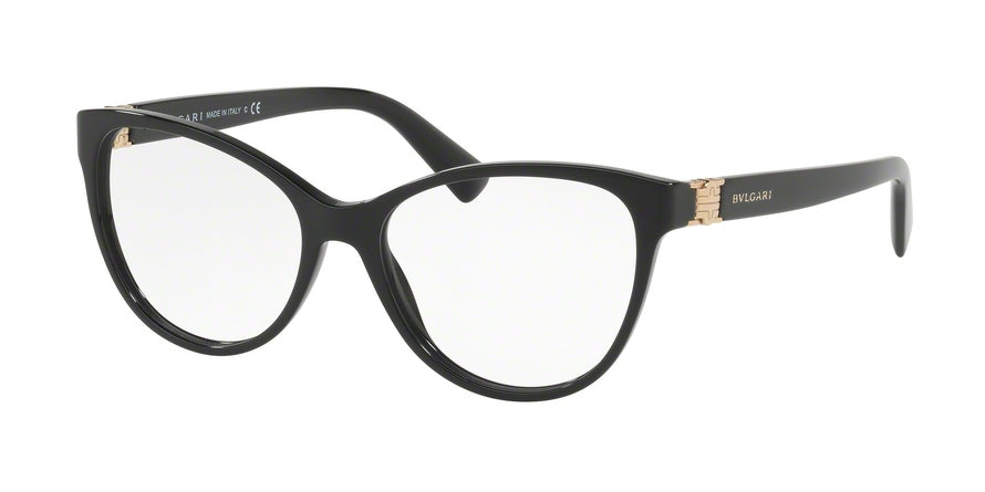 Bvlgari BV4151F Cat Eye Eyeglasses  501-BLACK 56-16-140 - Color Map black