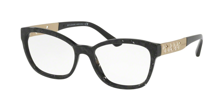 Bvlgari BV4153BF Rectangle Eyeglasses  5412-BVLGARI BLACK (MAMBA) 54-17-140 - Color Map black