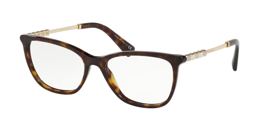 Bvlgari BV4161KF Rectangle Eyeglasses  5193-DARK HAVANA 55-17-140 - Color Map havana