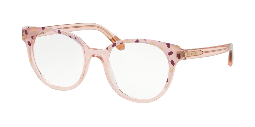 Bvlgari BV4164F Oval Eyeglasses  5462-GOLD/VIOLET/ON PINK TRANSP 53-19-140 - Color Map pink