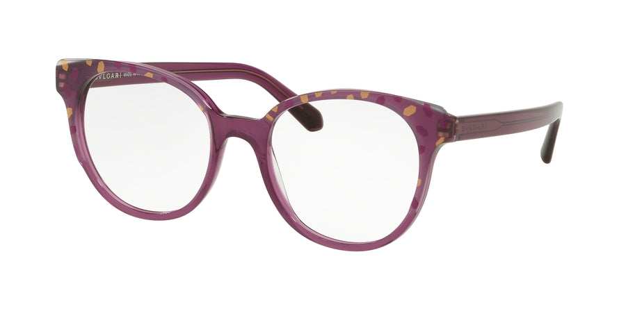 Bvlgari BV4164 Oval Eyeglasses  5459-GOLD/LILAC ON VIOLET TRANSP 51-19-140 - Color Map violet