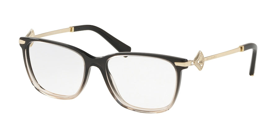 Bvlgari BV4166B Rectangle Eyeglasses  5450-BLACK GRADIENT BEIGE 52-16-140 - Color Map black