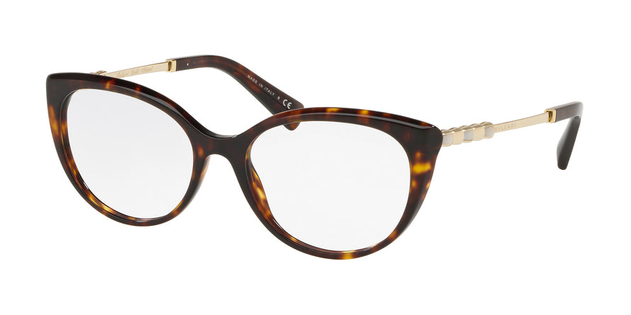 Bvlgari BV4168KB Oval Eyeglasses  5193-DARK HAVANA 56-17-140 - Color Map havana