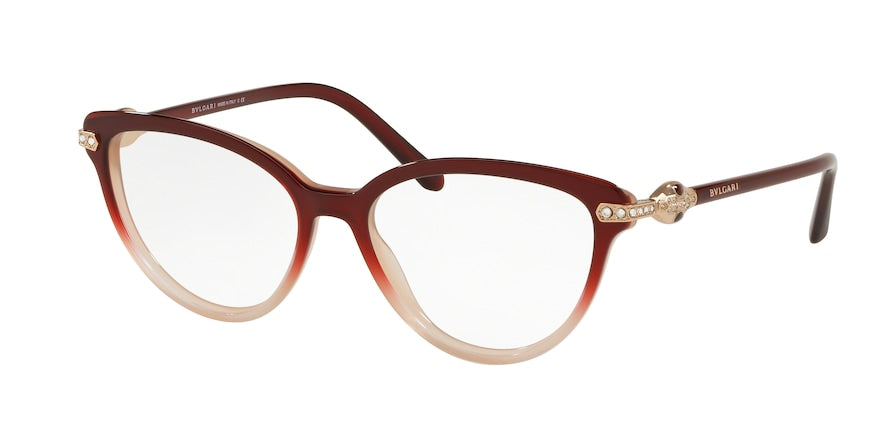 Bvlgari BV4171B Cat Eye Eyeglasses  5462-RED GRADIENT BEIGE 54-16-140 - Color Map red