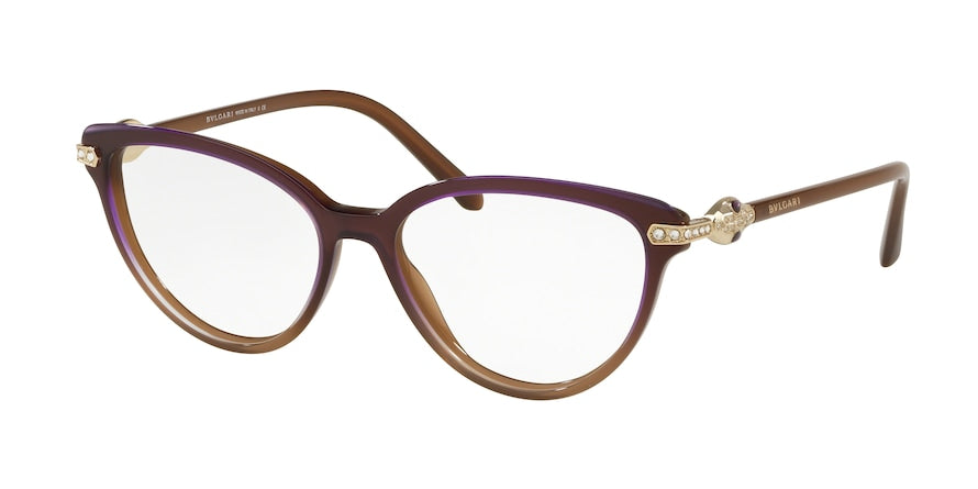 Bvlgari BV4171B Cat Eye Eyeglasses  5463-VIOLET GRADIENT BROWN 54-16-140 - Color Map violet