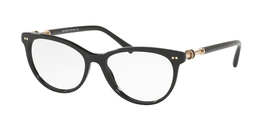 Bvlgari BV4174F Cat Eye Eyeglasses  501-BLACK 54-16-140 - Color Map black