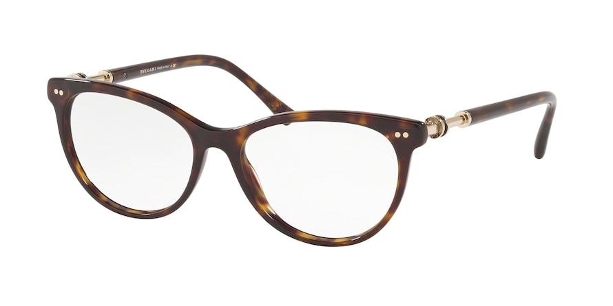 Bvlgari BV4174 Cat Eye Eyeglasses  504-DARK HAVANA 54-16-140 - Color Map havana