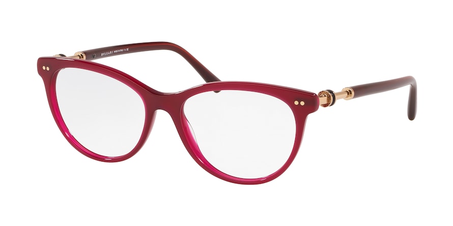 Bvlgari BV4174 Cat Eye Eyeglasses  5333-RED 54-16-140 - Color Map red