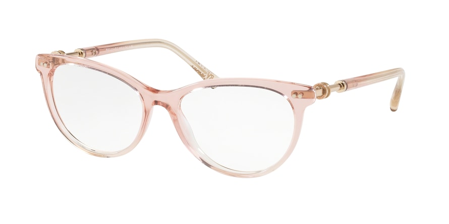 Bvlgari BV4174 Cat Eye Eyeglasses  5470-PINK TRANSPARENT GRAD YELLOW 52-16-140 - Color Map pink