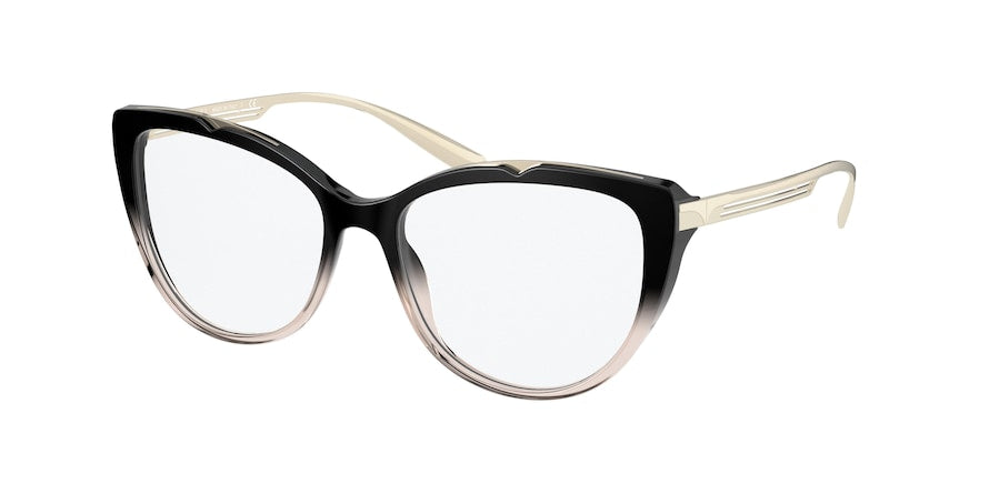 Bvlgari BV4181 Cat Eye Eyeglasses  5450-BLACK GRADIENT BEIGE 53-16-140 - Color Map black