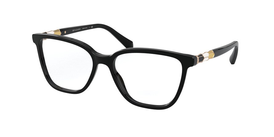 Bvlgari BV4184BF Rectangle Eyeglasses  501-BLACK 54-16-140 - Color Map black