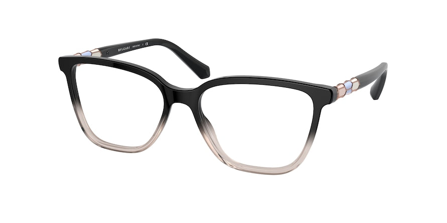 Bvlgari BV4184BF Rectangle Eyeglasses  5450-BLACK GRADIENT BEIGE 54-16-140 - Color Map black