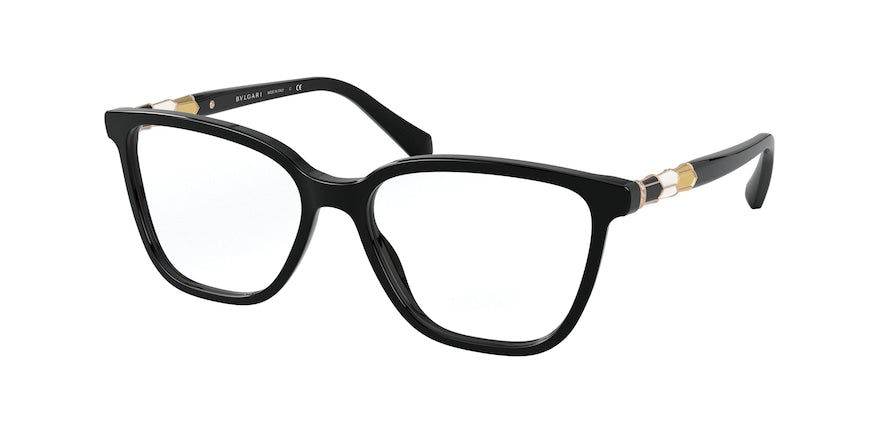 Bvlgari BV4184B Rectangle Eyeglasses  501-BLACK 54-16-140 - Color Map black