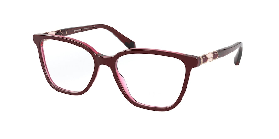 Bvlgari BV4184B Rectangle Eyeglasses  5469-BORDEAUX ON TRANSPARENT RED 54-16-140 - Color Map bordeaux