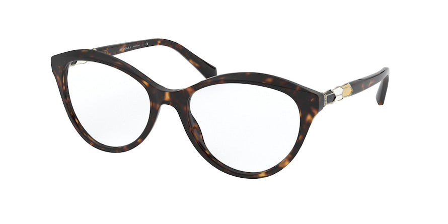 Bvlgari BV4187B Cat Eye Eyeglasses  504-HAVANA 54-18-140 - Color Map havana