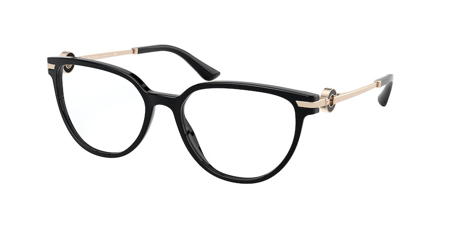 Bvlgari BV4190BF Cat Eye Eyeglasses  501-BLACK 54-17-140 - Color Map black