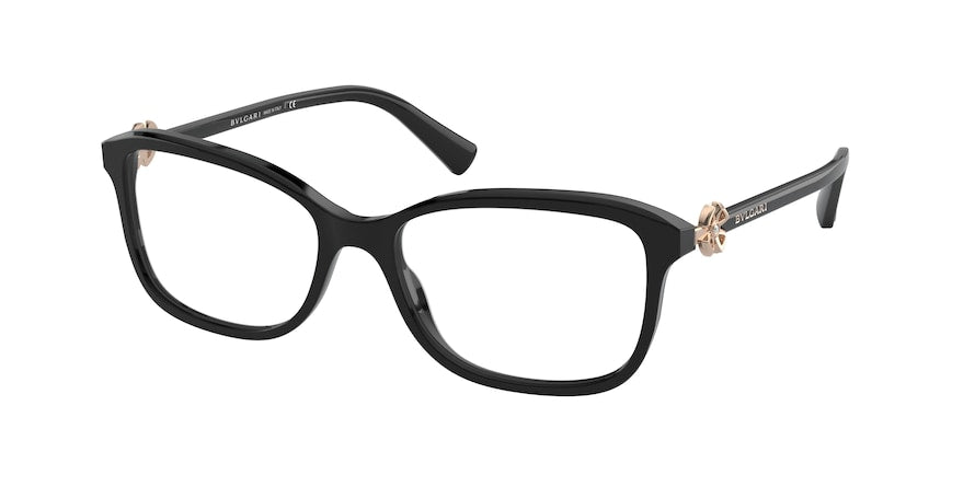 Bvlgari BV4191BF Butterfly Eyeglasses  501-BLACK 55-17-140 - Color Map black