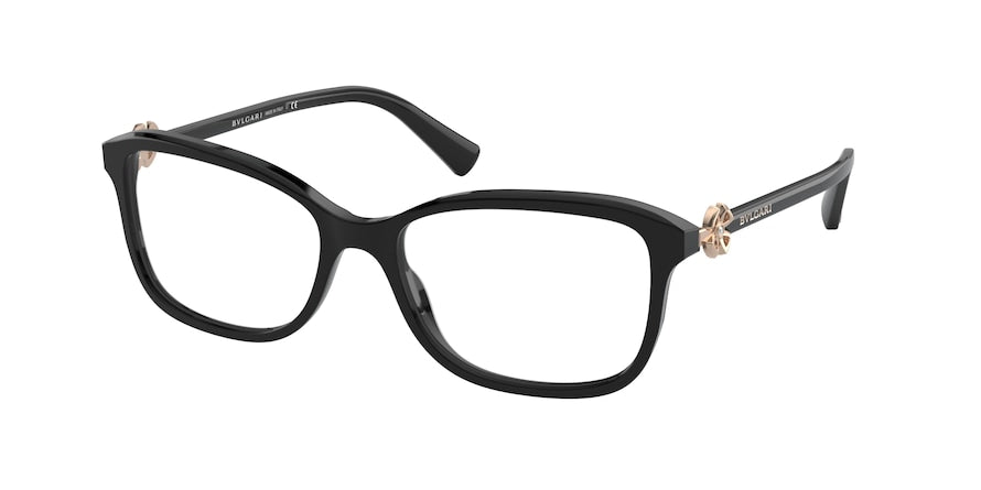 Bvlgari BV4191B Butterfly Eyeglasses  501-BLACK 55-17-140 - Color Map black