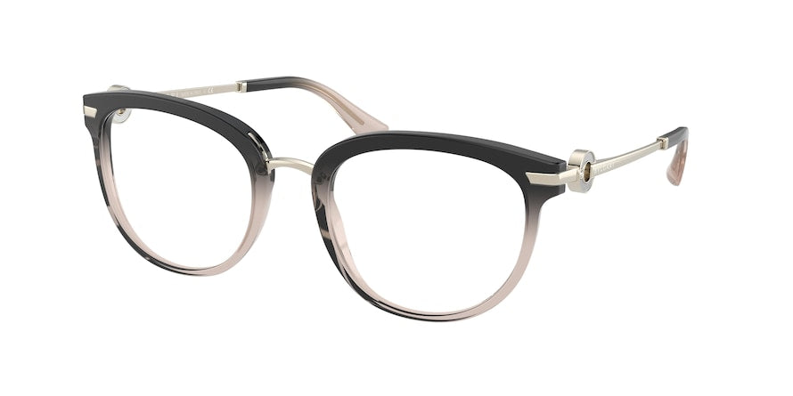 Bvlgari BV4195B Cat Eye Eyeglasses  5450-BLACK GRADIENT BEIGE 53-21-140 - Color Map black