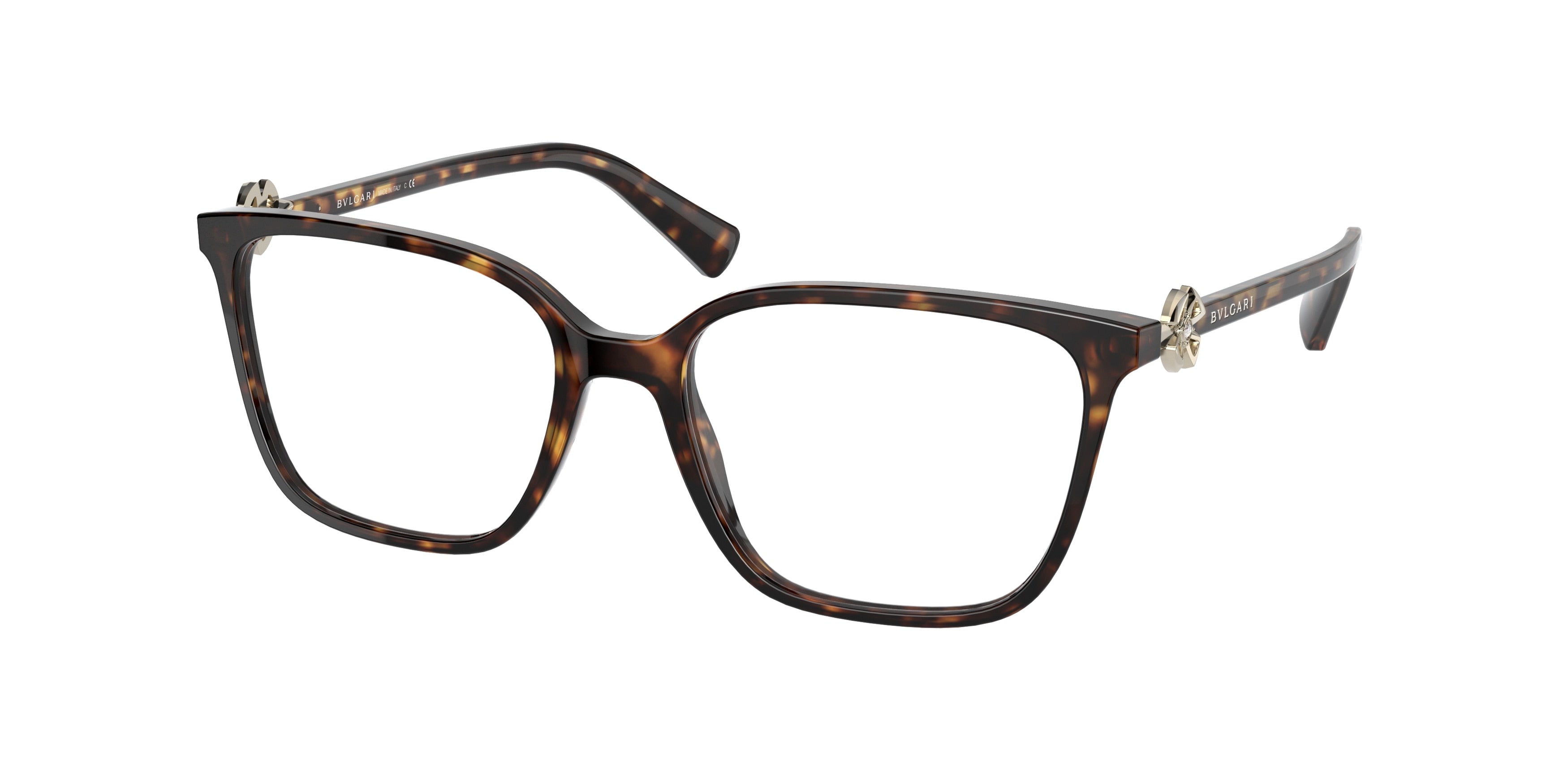 Bvlgari BV4197B Rectangle Eyeglasses  504-Havana 53-140-17 - Color Map Tortoise