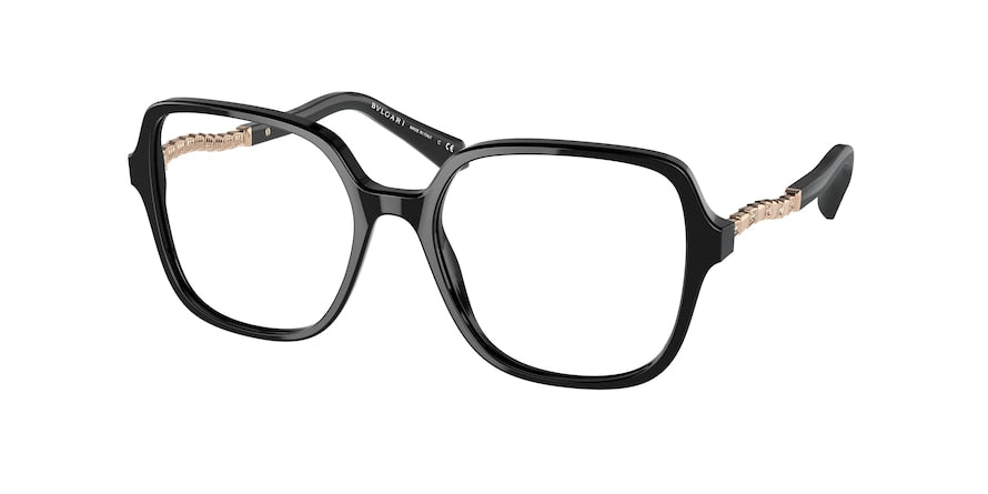 Bvlgari BV4201B Square Eyeglasses  501-BLACK 53-17-140 - Color Map black