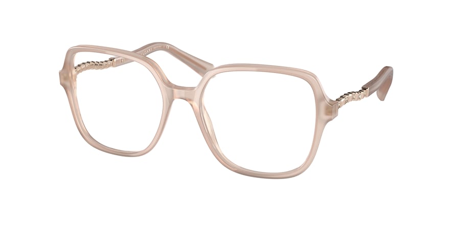 Bvlgari BV4201B Square Eyeglasses  5490-CREAMY BEIGE 53-17-140 - Color Map light blue