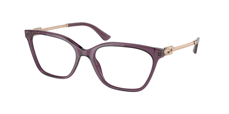 Bvlgari BV4207F Pillow Eyeglasses  5514-TRANSPARENT AMETHYST 53-17-145 - Color Map violet