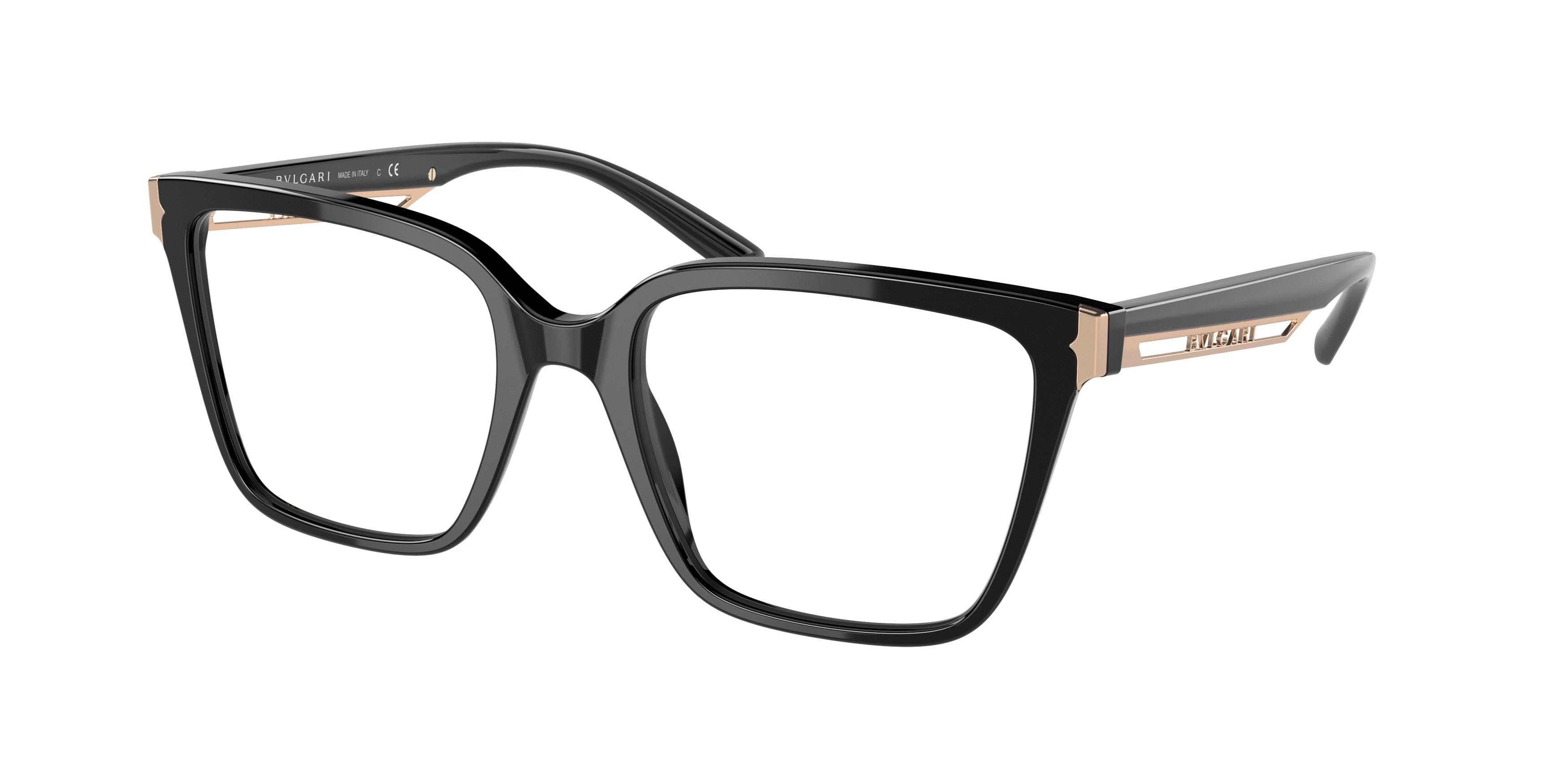 Bvlgari BV4208 Square Eyeglasses  501-Black 52-145-19 - Color Map Black