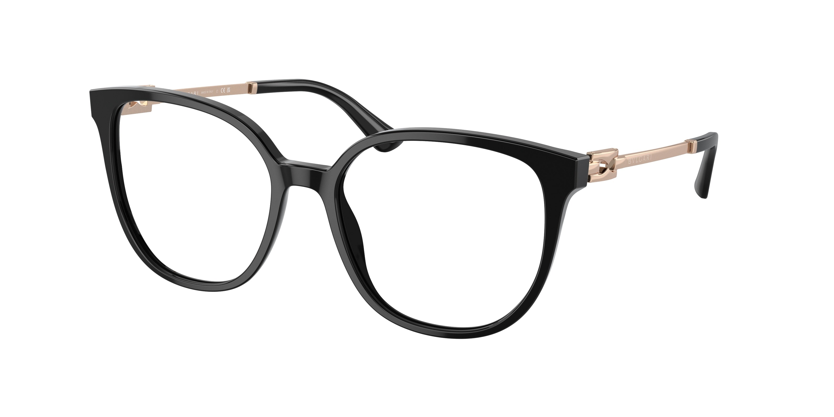 Bvlgari BV4212 Cat Eye Eyeglasses  501-Black 53-140-17 - Color Map Black