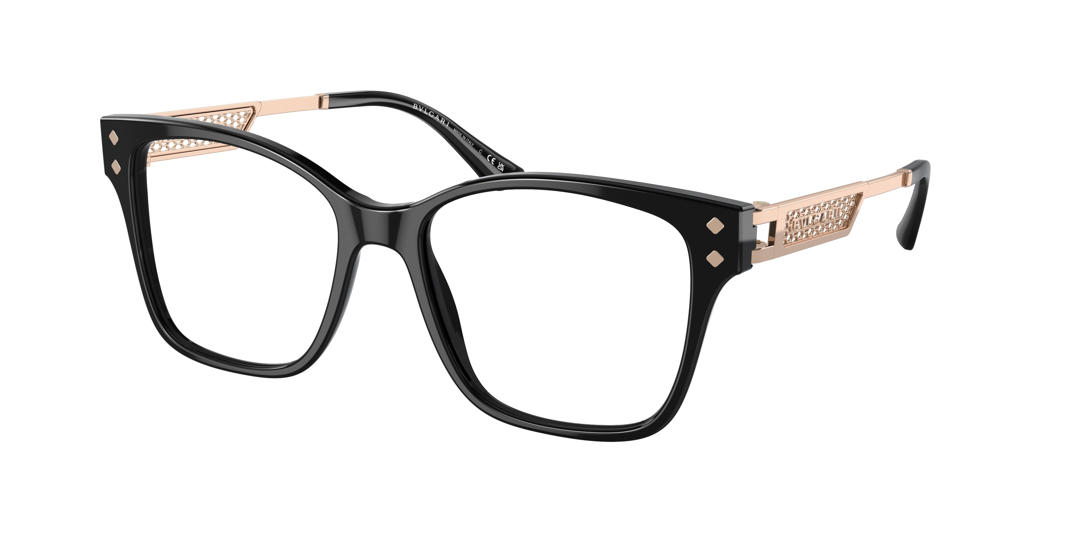 Bvlgari BV4213 Square Eyeglasses  501-Black 53-140-17 - Color Map Black